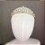 Coroa Tiara Cabelo Noiva Dourada Zirconia Princesa Linda - Imagem 9
