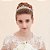 Coroa Tiara Cabelo Noiva Dourada Zirconia Princesa Linda - Imagem 5