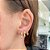 Brinco Argola Pedra Zirconia Coração Dourado F. Ouro 18k - Imagem 2