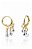 Brinco Argola Pedra Zirconia Dourado Folheado Com Garantia - Imagem 2
