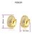 Brinco Argola Pedra Zircônia Dourado Folheado Ouro 18k 6 Mm - Imagem 3
