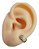 Brinco Argola Pedra Zircônia Dourado Folheado Ouro 18k 6 Mm - Imagem 2