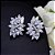 Brinco De Zirconia Noiva Festa Madrinha Casamento Prata Fixo - Imagem 4
