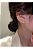 Brinco Ear Cuff  Pedra Zirconia Dourado Pequeno Meia Argola - Imagem 3