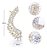 Brinco Ear Cuff Noiva Pedra Zirconia Dourado Festa Debutante - Imagem 4