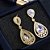 Brinco Noiva Pedra Zirconia Dourado Gota Debutante Grande - Imagem 4