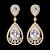 Brinco Noiva Pedra Zirconia Dourado Gota Debutante Grande - Imagem 3