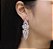 Brinco Noiva Pedra Zirconia Prata Debutante Grande Pendurado - Imagem 6