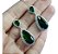 Brinco Pedra Zirconia Prata Festa Gota Verde Debutante - Imagem 1