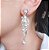 Brinco Pérola E Zirconia Noiva Pendurado Delicado Prata Luxo - Imagem 2
