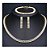 Colar Chocker Riviera Brinco Pulseira Zircônia Dourado Festa - Imagem 1
