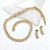 Conjunto Colar Brinco Noiva Zircônia Dourado Festa Debutante - Imagem 3