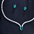 Conjunto Colar Chocker Riviera Gota E Brinco Zircônia Verde - Imagem 3