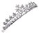 Coroa Tiara Arranjo Cabelo Noiva Strass Pérola Strass Luxo - Imagem 1