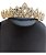 Coroa Tiara Arranjo Cabelo Noiva Strass Dourada Ouro - Imagem 1
