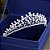 Coroa Tiara Arranjo Cabelo Noiva Prata Zirconia E Perola - Imagem 1