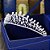 Coroa Tiara Arranjo Cabelo Noiva Prata Zirconia E Perola - Imagem 5