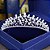 Coroa Tiara Arranjo Cabelo Noiva Prata Zirconia E Perola - Imagem 2