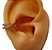 Piercing Argola Falso Fake Dourado Prata Pedra Zirconia - Imagem 1