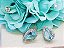 Brinco Pedra Zirconia Prata Gota Debutante Azul Claro Festa - Imagem 5