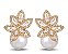 Brinco Zirconia E Pérola Noiva Pequeno Dourado Festa Luxo - Imagem 1