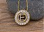 Colar Mandala Letra Pedra Zirconia Prata Semi Joia Grande - Imagem 17