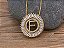 Colar Mandala Letra Pedra Zirconia Prata Semi Joia Grande - Imagem 19