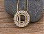 Colar Mandala Letra Pedra Zirconia Prata Semi Joia Grande - Imagem 16