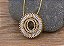 Colar Mandala Letra Pedra Zirconia Prata Semi Joia Grande - Imagem 18