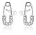 Brinco Infantil Pedra Zirconia Dourado Prata 2 Furo Alfinete - Imagem 6