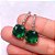 Brinco Festa Pedra Zirconia Dourado Verde Vermelho Rosa - Imagem 7