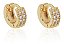 Brinco Argola Dourado Pedra Zirconia Cartilagem 6mm Folheado - Imagem 1