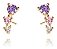 Brinco Ear Cuff Pedra Zirconia Dourado Infantil Pequeno Rosa - Imagem 3