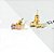 Brinco Ear Cuff Pedra Zirconia Dourado Infantil Pequeno Rosa - Imagem 6