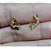 Brinco Infantil Borboleta Dupla Pedra Zirconia Folheado 18k - Imagem 3