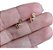 Brinco Infantil Love Pedra Zirconia Dourado 2 Furo F Ouro 18 - Imagem 2