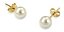 Brinco Perola Pequeno Infantil F. Ouro 18k 5 Mm C Garantia - Imagem 3