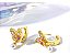 Brinco Pérola Argola F Ouro 18k Dourado Pedra Zirconia Peque - Imagem 4