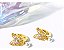 Brinco Pérola Argola F Ouro 18k Dourado Pedra Zirconia Peque - Imagem 3