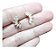 Brinco Pedra Zirconia Navete Dourado Pequeno Folheado 18k - Imagem 3