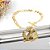 Pulseira Bracelete Dourada Cadeado Pedra Zircônia Grossa - Imagem 5