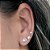 Trio De Brinco Pedra Zirconia Ponto De Luz 3 Pares 4 5 6 Mm - Imagem 2