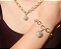 Pulseira Bracelete F. Ouro 18k Com Zircônia Pingente Coração - Imagem 3