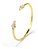 Pulseira Bracelete Dourada Com Zircônia Noiva Debutante Gota - Imagem 1