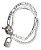 Pulseira Bracelete Prata Cadeado Pedra Zircônia Riviera - Imagem 1
