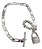 Pulseira Bracelete Prata Cadeado Pedra Zircônia Grossa Rodio - Imagem 2