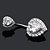 Piercing De Umbigo Prata 2 Coração Aço Cirúrgico Zircônia - Imagem 4