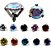 Piercing Microdermal Topo Zirconia Pedra 4mm Aço Colorido - Imagem 7