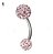 Piercing De Umbigo Prata Strass Branco Duplo Aço Barato - Imagem 10