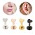 Piercing Tragus Labret Cartilagem Mini Coracao 4 Mm Aco cirurgico prata preto dourado rose gold - Imagem 2